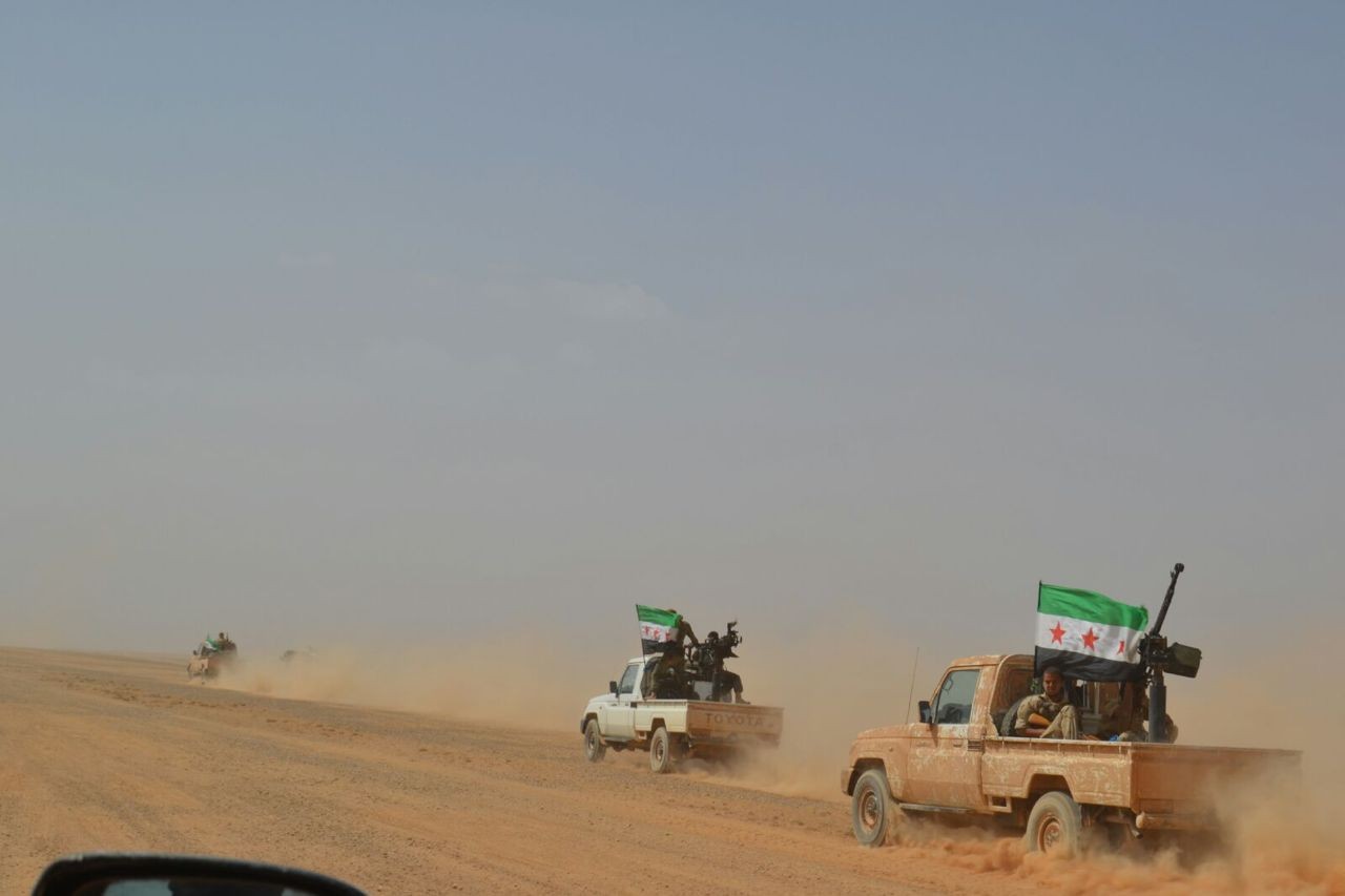 Artillery and military vehicles