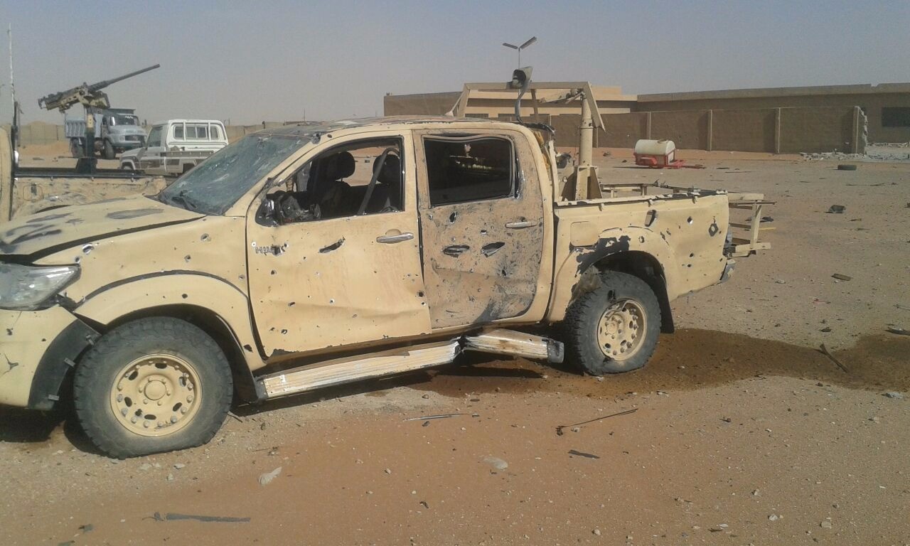 Damaged utility vehicle