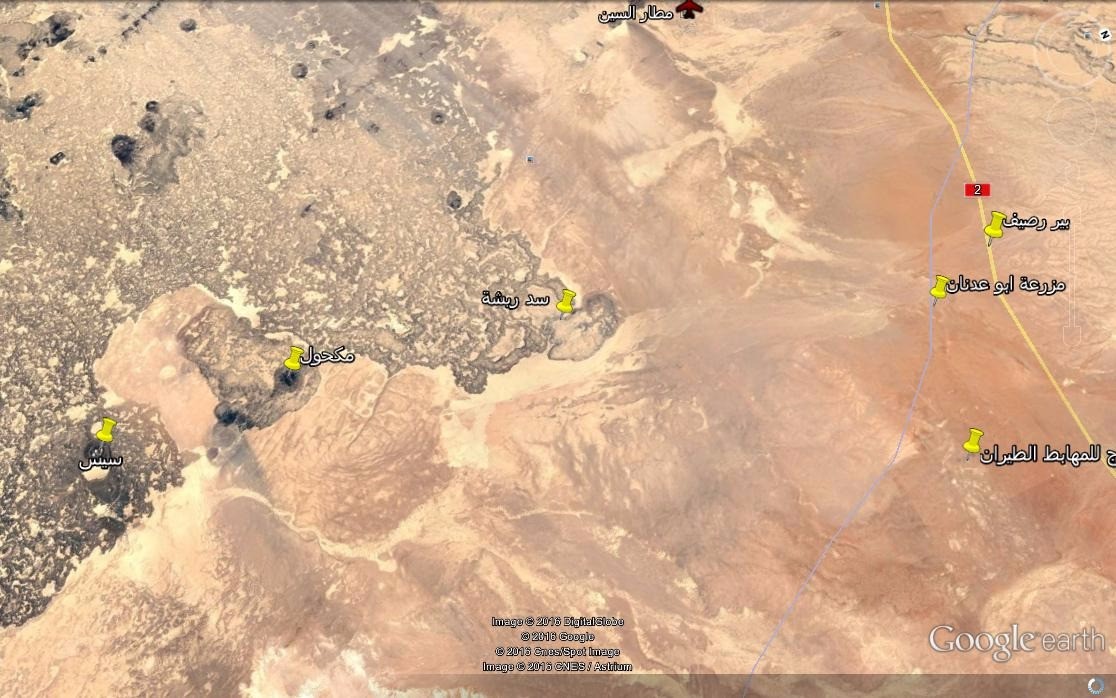 Map or annotated terrain image