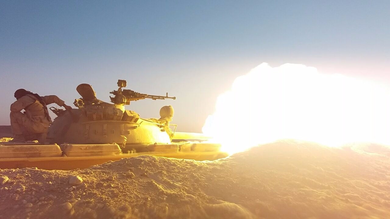 Artillery and military vehicles