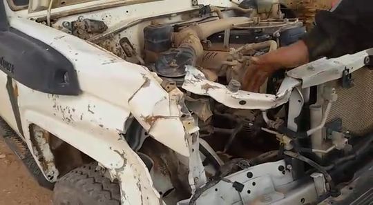 Military vehicle damage inspection