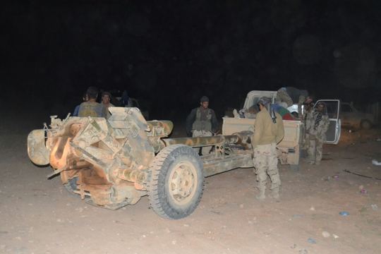 Artillery and military vehicles