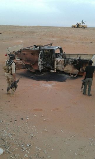 Damaged utility vehicle