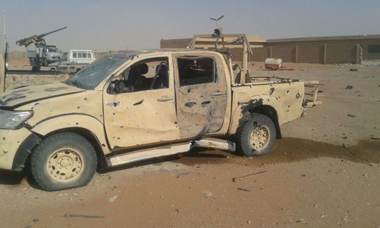 Damaged utility vehicle