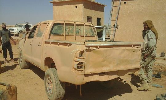 Damaged utility vehicle