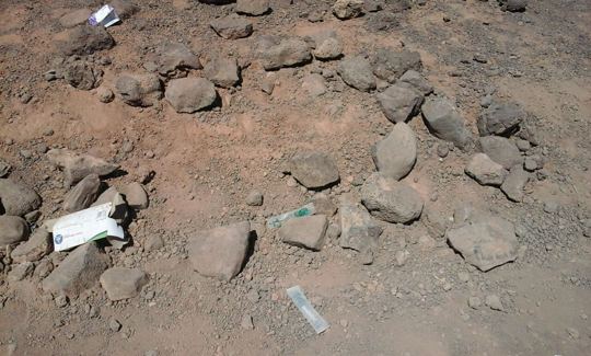 Ground and debris