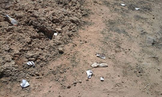 Ground and debris