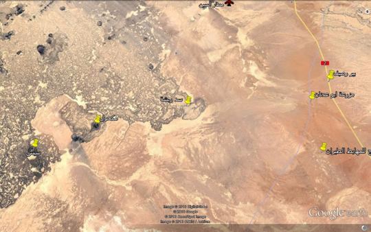 Map or annotated terrain image