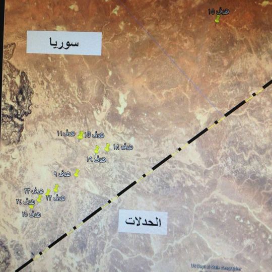 Map or annotated terrain image