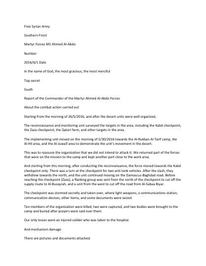 Situation report 1 June 2016